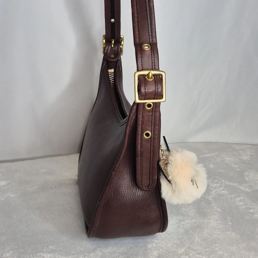 Coach Janice Legacy Dark Brown Leather Shoulder Bag 9950 - Picture 6 of 17